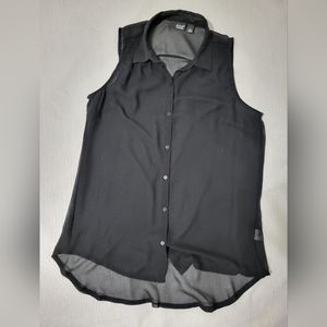 Black Sleeveless, Sheer Top